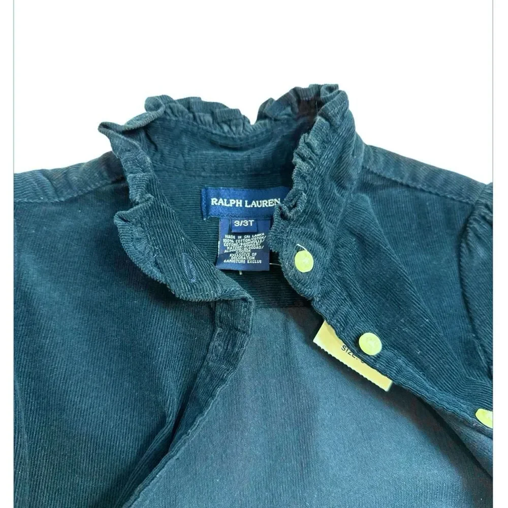 RALPH LAUREN Drop Waist‎ Corduroy Dress, SIZE 3T